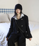 Cotton diagonal tweed jacket