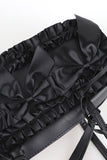 Ribbon shirring amang shoulder bag