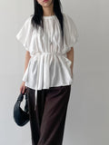 [Strap SET] Bardi Puff Frill Blouse