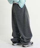 Cozy belted fleece jogger pants