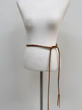 [Cowhide] Cable Long Layered Belt