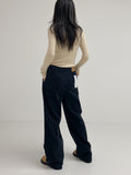 Slit Wool Turtleneck T-Shirt