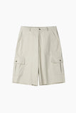 Rough-cut Bermuda shorts