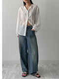 Charlie See-Through Loose Fit Blouse