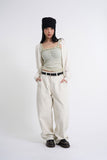 Max Wide Curved Twill Pants