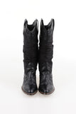 Linen leather western boots
