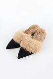 Say Stiletto Fur Mule