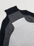 Half Moon Ribbed Half-Pola T-Shirt