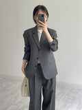 Ber Linen Loose Fit Single Jacket