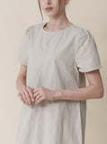Rib Cut Button Long One Piece