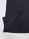 Boat Neck Shirring H-Line Long One Piece