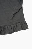 Drape frill slim tee