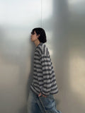Damage Stripe Knit Tee