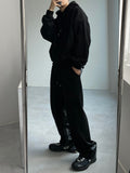 Half & Half Leather Sweatpants