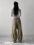 [unisex] Wave Dyeing Wide Denim Pants