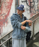 Ain Trucker Denim Hood Jacket