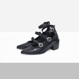 City Buckle Strap Mid Heel