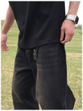 Cier Black Tin Washing Denim Pants
