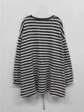 Striped Frill Overfit Sweatshirt