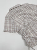 Tartan Check Shirring Short Sleeve Shirt
