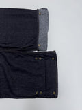 [FW/Brushed Lining] 736 Roll-Up Selvage Wide Denim Pants