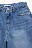 Back pocket flare denim pants