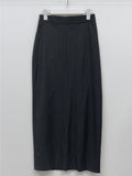 Striped Banding H-Line Long Skirt