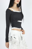 Berry Two Way Open Tee