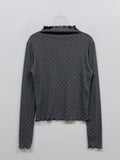 Dot Wave Turtleneck T-Shirt