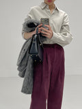 Chrome Corduroy Wide Slacks