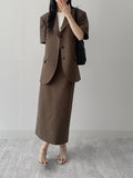 Kanna Linen H-Line Long Skirt