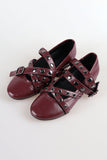 Punching stud strap shoes