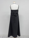 Halter Neck A-Line Long One-Piece