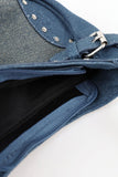 studded denim hover bag