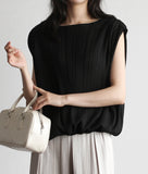 [Premium] Elange Pleated Banding Sleeveless