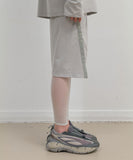 Button Slit Midi Skirt