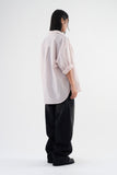 Sheer rounded boxy fit shirt