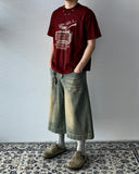 D-Ring Sand Washed Bermuda Denim