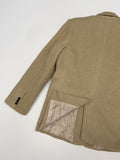 [Wool 50%/Quilted lining] Twill wool single over fit jacket