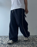 Nylon Piping Snap Pants