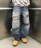 Zey destroyed washed denim pants