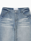 Mer Washed Denim Bermuda Pants