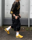 Glossy Parachute Coating Bermuda Pants