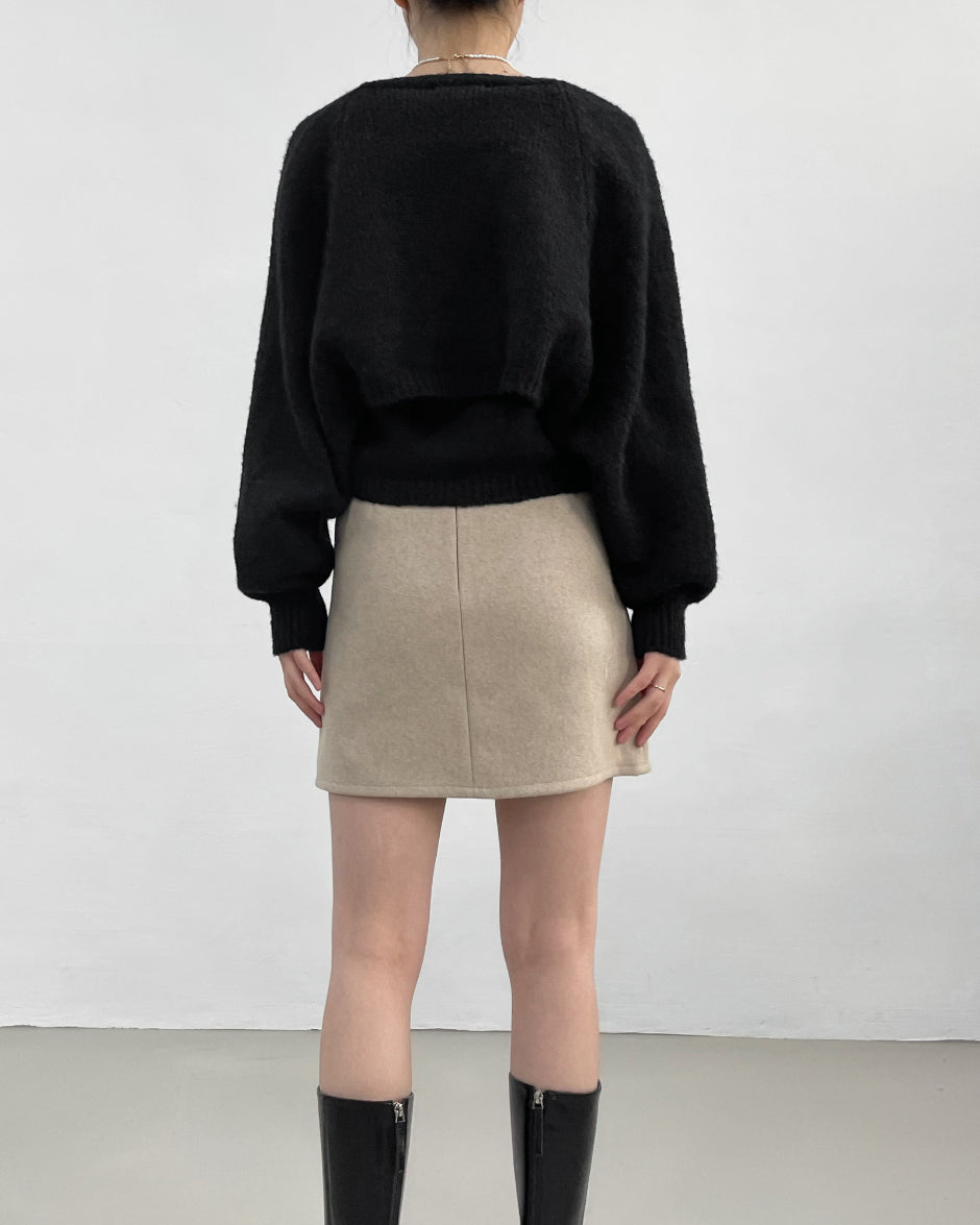 【INCHANT ME】Heave Wool Mini Skirt INCHANT ME(インチャントミー) - ヘブウールミニスカート / Have