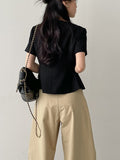 Twill Glass Boat Neck Jacket