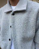 Winter high-neck angora cardigan