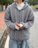 noti Knit Hoodie Zip Up