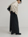 Raglan suede short blouson