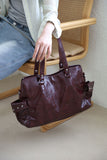 Enamel Big Shoulder Bag