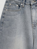 855 Pintuck Wide Denim Pants